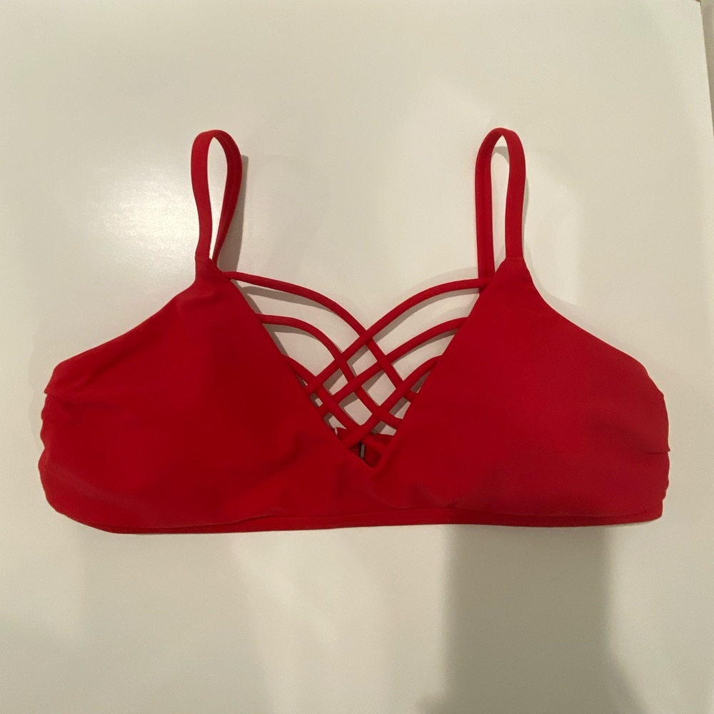red bikini top